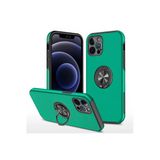 Newface iPhone 12 Pro Max Elit Yüzüklü Kapak Yeşil Kılıf