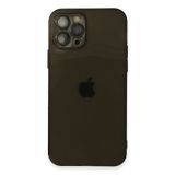 Newface iPhone 12 Pro Max Fly Lens Silikon Siyah Cep Telefonu Kılıfı