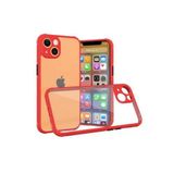 Newface iPhone 13 Mini Miami Şeffaf Silikon Kırmızı Cep Telefonu Kılıfı