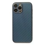 Newface iPhone 13 Pro Coco Karbon Silikon Mavi Cep Telefonu Kılıfı