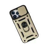 Newface iPhone 13 Pro Max Pars Lens Yüzüklü Silikon Gold Kılıf