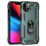 Newface iPhone 13 Sofya Yüzüklü Silikon Kapak Yeşil Kılıf
