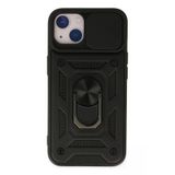Newface iPhone 14 Pars Lens Yüzüklü Silikon Siyah Kılıf