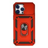 Newface iPhone 14 Pro Pars Lens Yüzüklü Silikon Kırmızı Kılıf