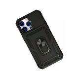 Newface iPhone 14 Pro Pars Lens Yüzüklü Silikon Siyah Kılıf