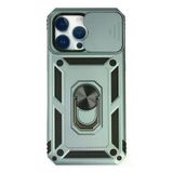 Newface iPhone 14 Pro Pars Lens Yüzüklü Silikon Yeşil Kılıf
