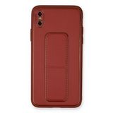 Newface iPhone XS Max Kılıf Coco Deri Standlı Kapak - Fuşya