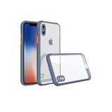 Newface iPhone XS Max Miami Şeffaf Silikon Gri Kılıf
