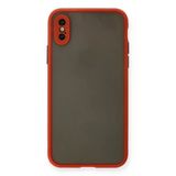 Newface iPhone XS Montreal Silikon Kapak - Kırmızı Kılıf