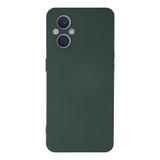 Newface Oppo İle Uyumlu Reno 7 Lite Kılıf Nano içi Kadife Silikon - Koyu Yeşil