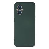 Newface Oppo Reno 7 Lite Kılıf Nano içi Kadife Silikon - Koyu Yeşil