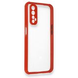Newface Realme 7 Miami Şeffaf Silikon Lacivert Cep Telefonu Kılıfı