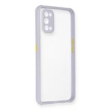 Newface Realme 7 Pro Miami Şeffaf Silikon Lila Cep Telefonu Kılıfı