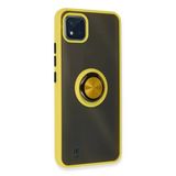 Newface Realme C11 2021 Montreal Yüzüklü Silikon Kapak - Sarı Kılıf