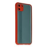 Newface Realme C11 Miami Şeffaf Silikon - Kırmızı Kılıf