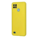 Newface Realme C21 Nano İçi Kadife Silikon Sarı Cep Telefonu Kılıfı