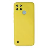 Newface Realme C25y Kılıf Nano İçi Kadife Silikon - Sarı