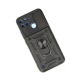 Newface Realme C25y Kılıf Pars Lens Yüzüklü Silikon - Siyah