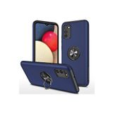 Newface Samsung Galaxy A02S Elit Yüzüklü Kapak - Lacivert Kılıf