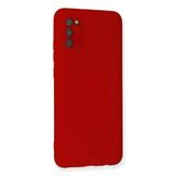 Newface Samsung Galaxy A03S Nano İçi Kadife Silikon - Kırmızı Kılıf