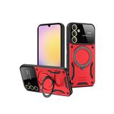 Newface Samsung Galaxy A35 5G Kılıf Joy Lens Standlı Kapak - Kırmızı