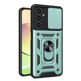 Newface Samsung Galaxy A35 5G Kılıf Pars Lens Yüzüklü Silikon - Yeşil