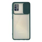 Newface Samsung Galaxy A71 Kılıf Palm Buzlu Kamera Sürgülü Silikon - Yeşil