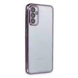 Newface Samsung Galaxy M23 Kılıf Razer Lensli Silikon - Mor