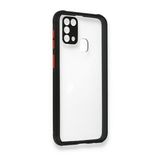 Newface Samsung Galaxy M31 Miami Şeffaf Silikon Kırmızı Cep Telefonu Kılıfı
