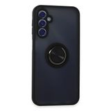 Newface Samsung Galaxy M34 5G Kılıf Montreal Yüzüklü Silikon Kapak - Siyah