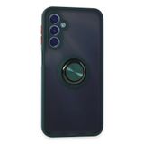 Newface Samsung Galaxy M34 5G Kılıf Montreal Yüzüklü Silikon Kapak - Yeşil