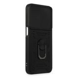 Newface Samsung Galaxy M34 5G Kılıf Pars Lens Yüzüklü Silikon - Siyah