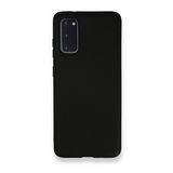 Newface Samsung Galaxy S20 Nano İçi Kadife Silikon Siyah Cep Telefonu Kılıfı