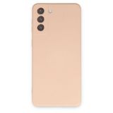 Newface Samsung Galaxy S21 Plus Kılıf Nano İçi Kadife Silikon - Pudra