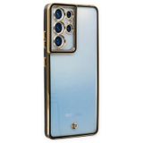 Newface Samsung Galaxy S21 Ultra Liva Lens Silikon - Siyah Kılıf