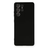 Newface Samsung Galaxy S21 Ultra Nano İçi Kadife Silikon - Siyah Kılıf