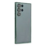Newface Samsung Galaxy S22 Ultra Kılıf Razer Lensli Silikon - Yeşil