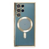 Newface Samsung Galaxy S23 Ultra Kılıf Kross Magneticsafe Kapak - Gold