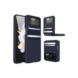 Newface Samsung Galaxy Z Flip 4 Kılıf Belt Flip Kapak - Lacivert