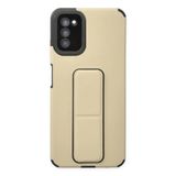 Newface Samsung İle Uyumlu Galaxy A03S Kılıf Mega Standlı Silikon - Gold
