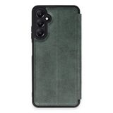 Newface Samsung İle Uyumlu Galaxy A25 5G Kılıf Flip Cover - Koyu Yeşil