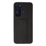 Newface Tecno Pova Neo Kılıf Mega Standlı Silikon - Siyah