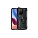 Newface Xiaomi İle Uyumlu Poco F3 Kılıf Sofya Yüzüklü Silikon Kapak - Siyah