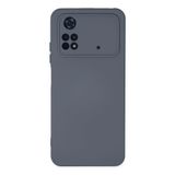 Newface Xiaomi İle Uyumlu Poco M4 Pro 4G Kılıf Nano içi Kadife Silikon - Gri