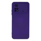 Newface Xiaomi İle Uyumlu Poco M4 Pro 4G Kılıf Nano içi Kadife Silikon - Mor