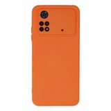 Newface Xiaomi İle Uyumlu Poco M4 Pro 4G Kılıf Nano içi Kadife Silikon - Turuncu