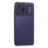 Newface Xiaomi İle Uyumlu Poco X5 Pro 5G Kılıf Razer Lensli Silikon - Mor