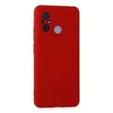 Newface Xiaomi İle Uyumlu Redmi 12C Kılıf Nano içi Kadife Silikon - Kırmızı