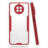 Newface Xiaomi Mi 10T Lite Platin Silikon Kırmızı Cep Telefonu Kılıfı