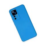 Newface Xiaomi Mi 12T Pro Nano İçi Kadife Silikon Mavi Kılıf